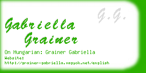gabriella grainer business card